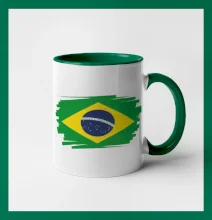 Brazília vlajka štetkou