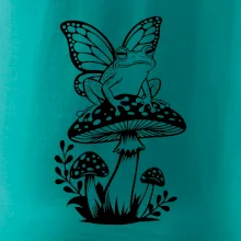 Goblincore čierna huba so žabou