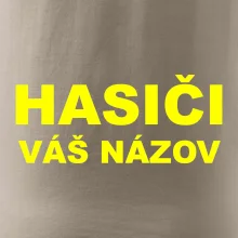 Hasiči - žltý nápis - váš názov zboru