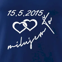 Mikina milujem ťa s dátumom na rukáve