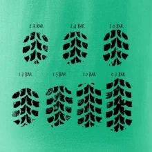 Pneumatiky - obtlačok v závislosti na tlaku