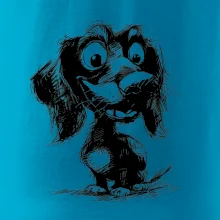 Čiernobiela karikatúra jazvečík