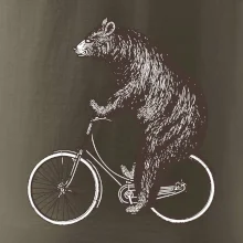 Medveď na bicykli