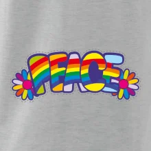Peace nápis dúhový