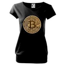 Bitcoin zlatá minca guľatá