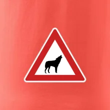 Dopravná značka - Pozor vlk Dopravná značka - Pozor vlk