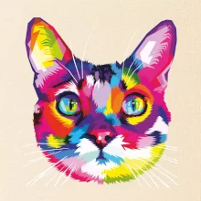 Mačka dúhová hlava