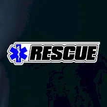 Záchranár rescue kríž modrý