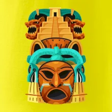 Mayová maska s pyramídou