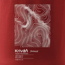 Kriváň - vrstevnice v obdĺžniku
