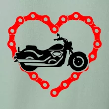 Moto srdce reťaz - chopper