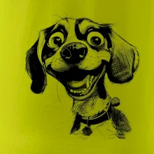 Čiernobiela karikatúra bígl