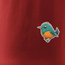 Vtáčik kreslený na prsníku