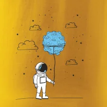 Astronaut s balónikom Astronaut s balónikom