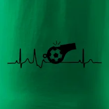 EKG futbal rozhodca a píšťalka