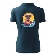 Mops na vodnom skútri