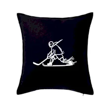 Kreslený hokejista tučnou fixkou Kreslený hokejista tučnou fixkou