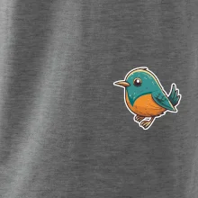 Vtáčik kreslený na prsníku