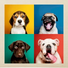 Psi šteňatá koláž