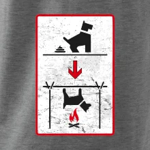 Tričko pre odporcov sraní na chodníku