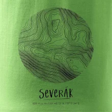 Severák - vrstevnice v kruhu