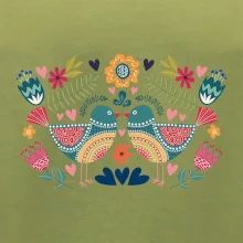 Folklór - dva farebné vtáčiky