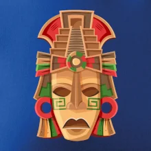 Mayové maska červené uši Mayové maska červené uši