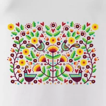 Folklór - farebne kvetiny obdĺžnik