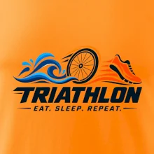 Triatlon plavání kolo a běh eat sleep repeat