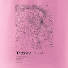Trosky - vrstevnice v obdĺžniku