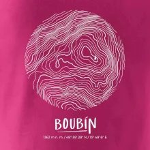 Boubín - vrstevnice v kruhu
