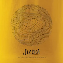 Jizera - vrstevnice v kruhu