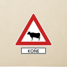 Dopravní značka - Pozor koně / kráva