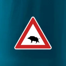 Dopravná značka - Pozor diviak Dopravná značka - Pozor diviak