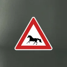 Dopravná značka - Pozor kôň bežiaci