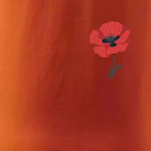 Vlčí mak kreslený na prsníku