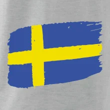 Švédsko vlajka štetkou