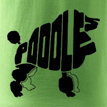 Pudel - nápis v tele