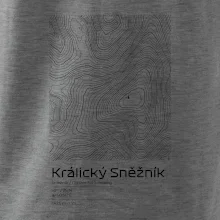 Králický Sněžník - vrstevnice v obdĺžniku