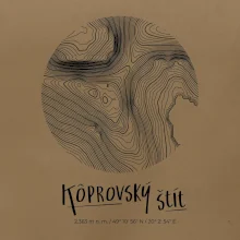 Kôprovský štít - vrstevnice v kruhu