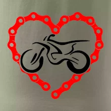 Moto srdce reťaz - enduro