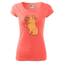 Kapybara s palcom hore