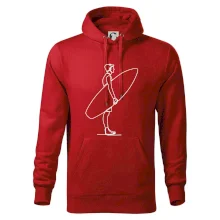 Surfer stojaci jedným ťahom