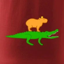 Kapybara na krokodílovi