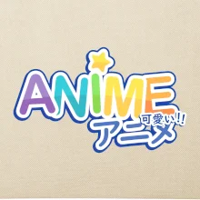 Anime nápis dúhový