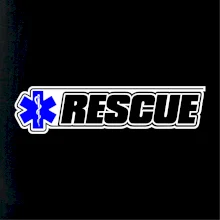 Záchranár rescue kríž modrý