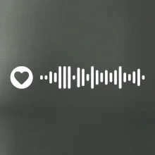 Zamilovaný Spotify kód na prsníku