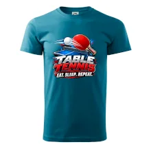 Stolní tenis pálka a míček eat sleep repeat