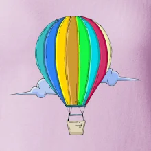 Teplovzdušný balón v oblakoch