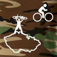 Mapa ČR + kolo na prsu